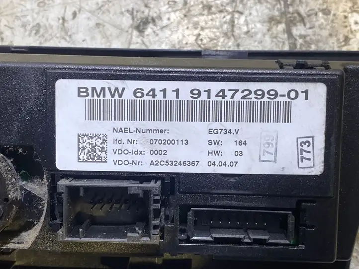 BMW 3 E90 E91 (2005 - 2012) 9147299 Блок управления климат-контролем — фото 2