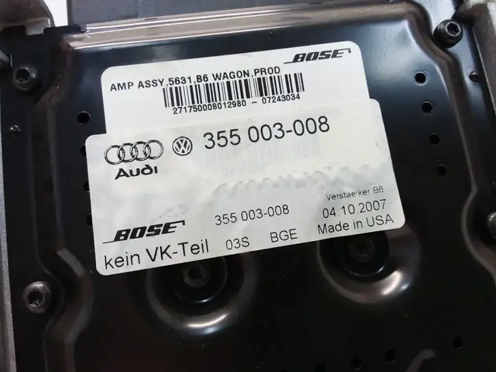 Audi A4 S4 B7 8E 8H (2004 - 2009) 355003008 Усилитель звука — фото 4