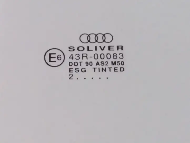 Audi A6 S6 C5 4B (2001 - 2004) Стекло передней двери — фото 2