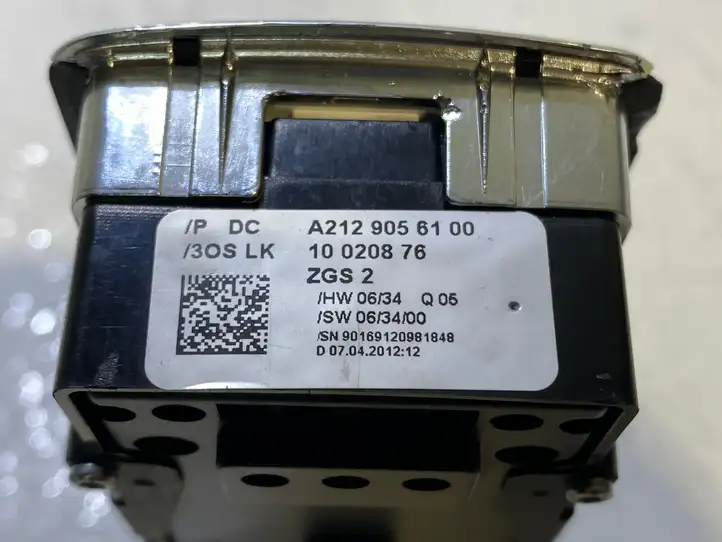 Mercedes-Benz E W212 (2009 - 2016) A2129056100 Блок кнопок стеклоподъемников — фото 2