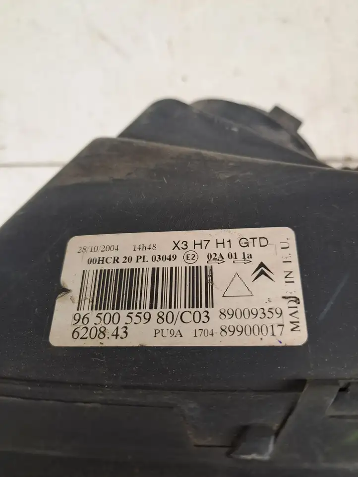 Citroen C5 (2004 - 2008) 9650055980 Передняя фара — фото 2