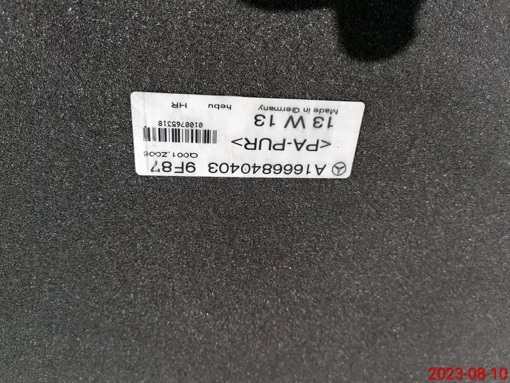 Mercedes-Benz GLS X166 (2015 - 2019) A1666840303 Задний коврик салона — фото 5