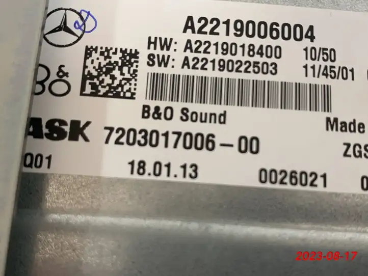 Mercedes-Benz GL X166 (2013 - 2019) A2219006004 Усилитель звука — фото 7