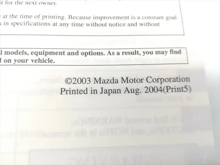 Mazda 3 I (2003 - 2006) Сервисная книжка — фото 3