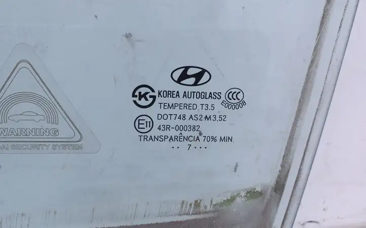 Hyundai Santa Fe (2005 - 2009)  AS2 Основное стекло передних дверей (четырехдверного автомобиля)