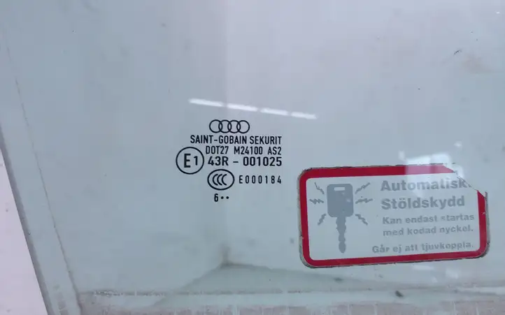 Audi A4 S4 B7 8E 8H (2004 - 2009) DOT27M24100AS2 Стекло передней двери — фото 2