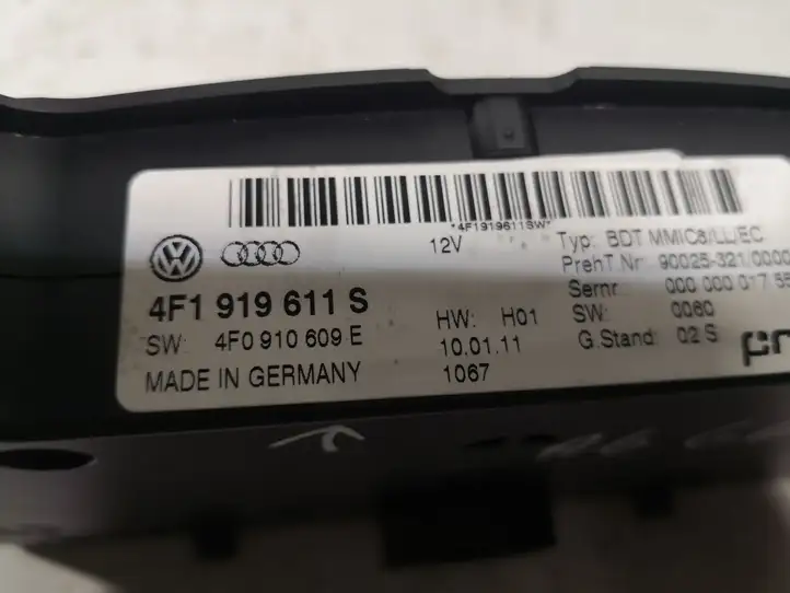 Audi A6 S6 C6 4F (2008 - 2011) 4F1919611S Контроллер мультимедийной системы — фото 2
