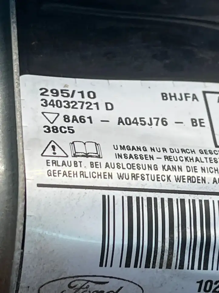 Ford Fiesta (2009 - 2012) 8A61A045J76BE Коленная подушка безопасности — фото 3