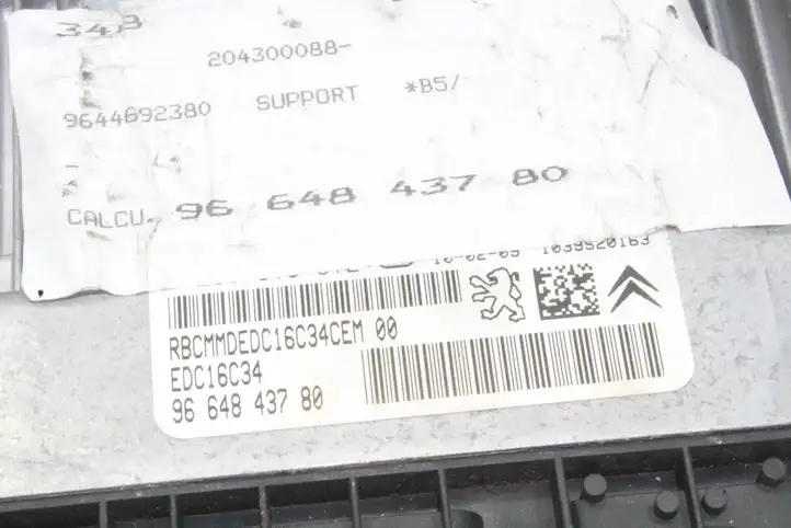 Peugeot 307 (2005 - 2008) 9664843780 Блок управления двигателем (ЭБУ) — фото 2