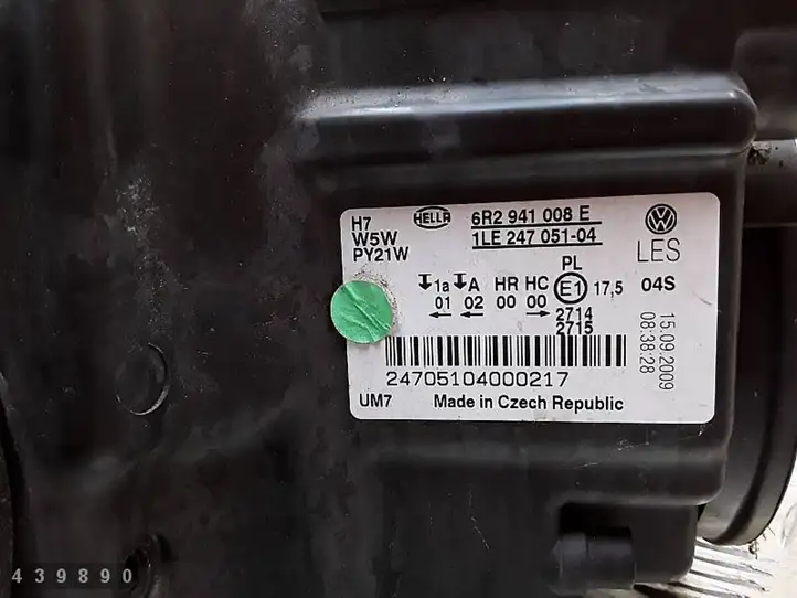 Volkswagen Polo V 6R (2009 - 2015) 6R2941008E Передняя фара — фото 6