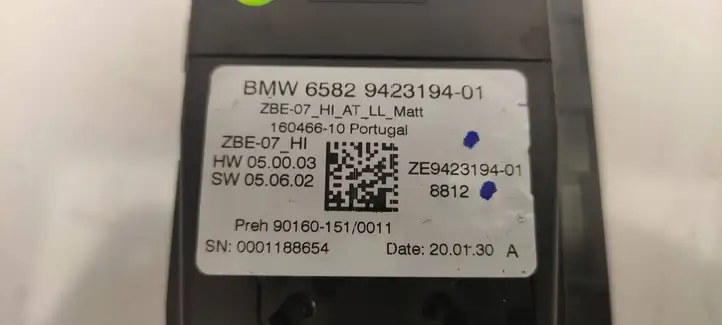 BMW 3 G20 G21 (2019 - ) 9423194 Контроллер мультимедийной системы — фото 5