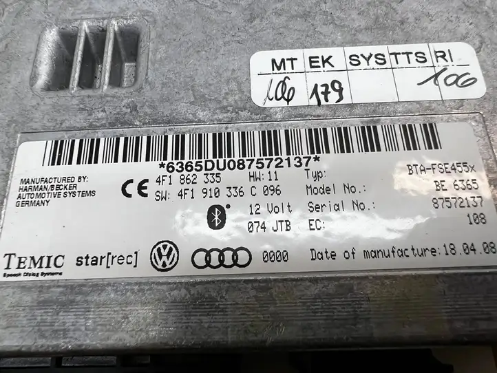 Audi A6 S6 C6 4F (2004 - 2008) 4F1862335 Bluetooth модуль — фото 4