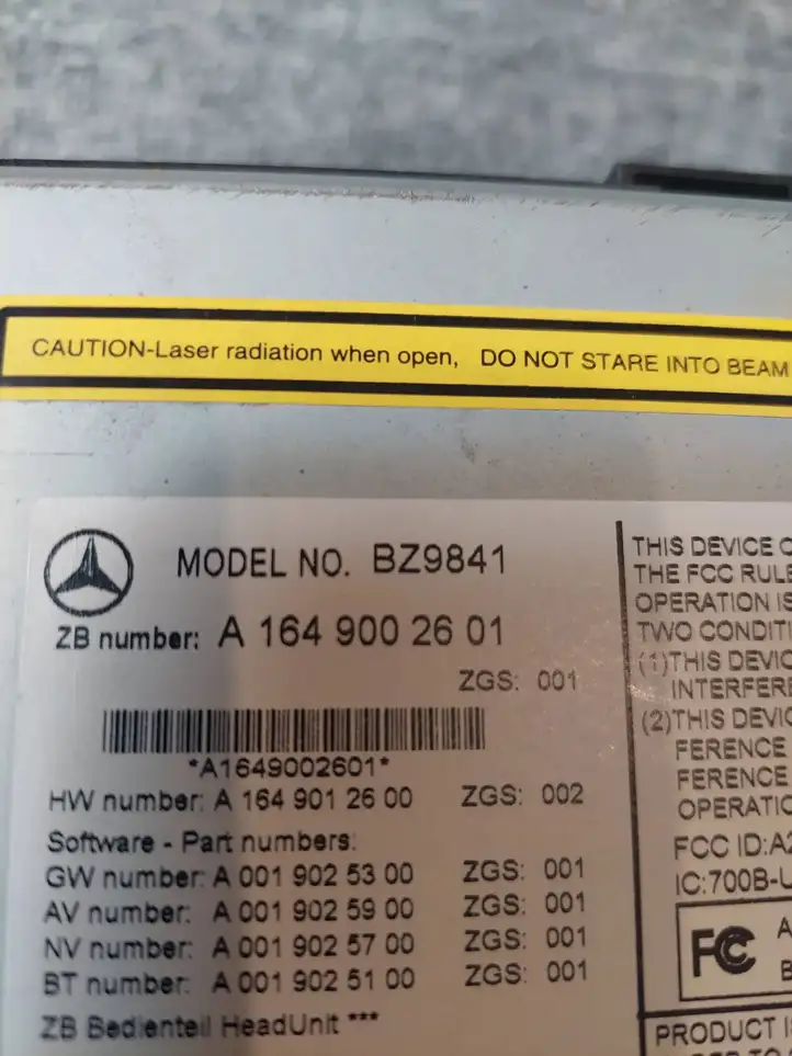Mercedes-Benz ML W164 (2005 - 2011) A1649002601 Навигационные карты CD/DVD — фото 2