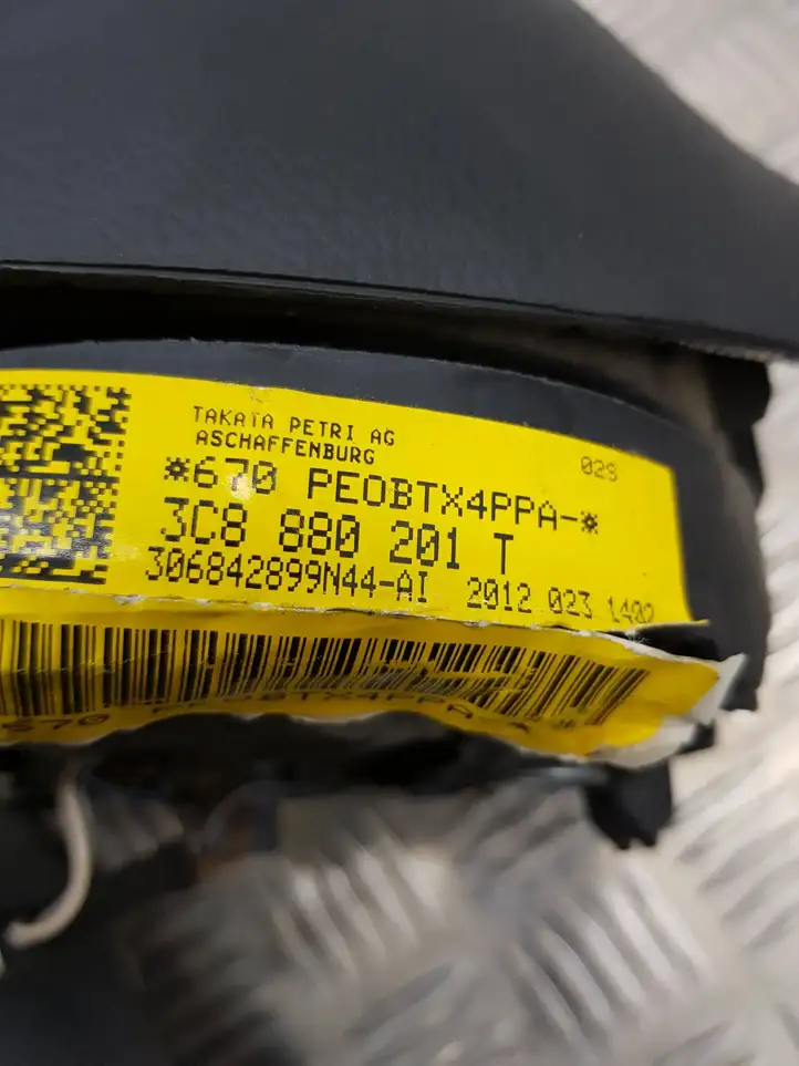 Volkswagen Golf VI (2009 - 2013) 3C8880201T Крышка airbag рулевого колеса — фото 2