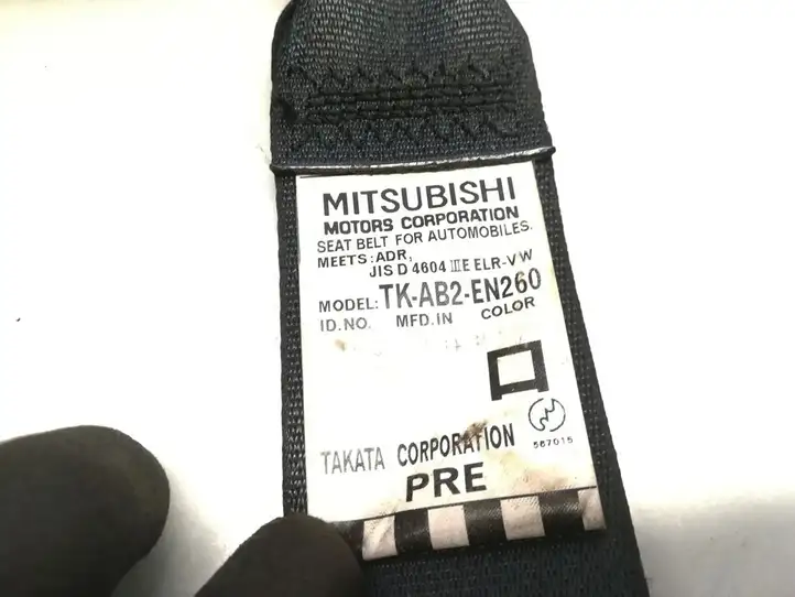 Mitsubishi Outlander (2001 - 2007) TK-AB2-EN260 Передний ремень безопасности — фото 5