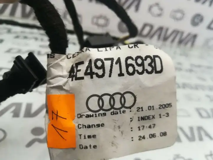 Audi A8 S8 D3 4E (2007 - 2010) 4E4971693D Жгут проводов задней двери — фото 4