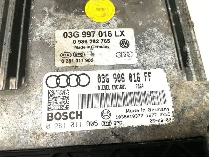 Audi A3/S3 8P (2003 - 2005) 03G906016FF Блок управления двигателем (ЭБУ) — фото 5