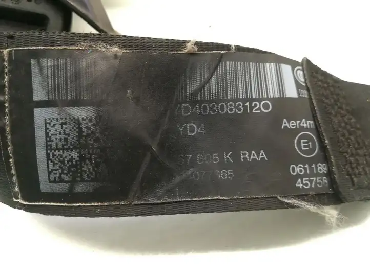 Volkswagen PASSAT B7 (2011 - 2014) 3C5857859 Задний ремень безопасности — фото 5