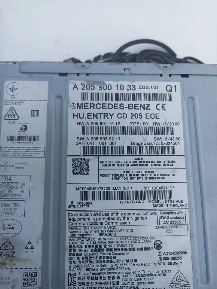Mercedes-Benz C W205 (2014 - 2021) A2059001033 Магнитола / мультимедийная система — фото 7