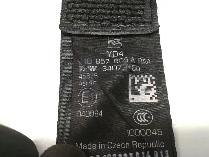 Seat Ibiza IV (6J,6P) (2008 - 2017) 6J0857805A Задний ремень безопасности — фото 5
