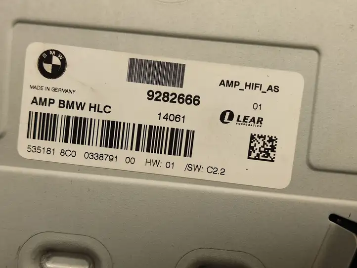 BMW 3 F30 F35 F31 (2012 - 2018) 9282666 Усилитель звука — фото 2