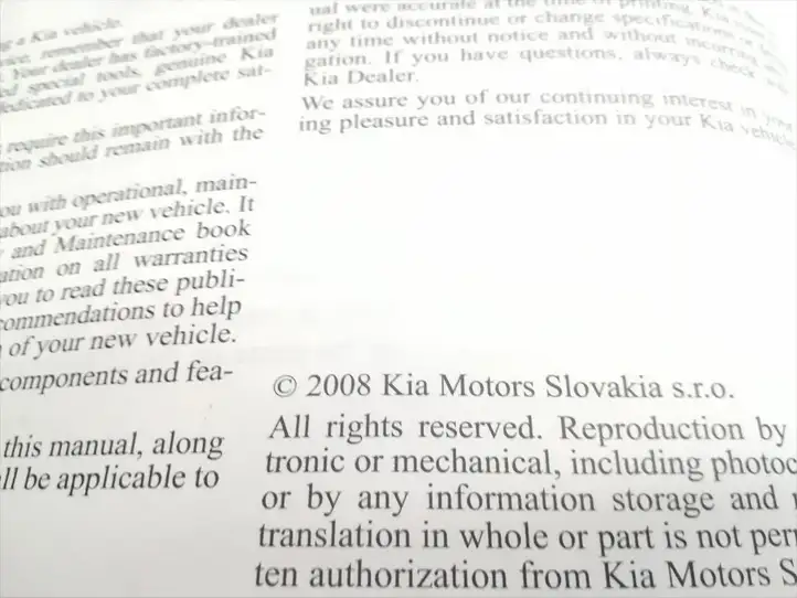 Kia Ceed (2006 - 2010) Сервисная книжка — фото 3
