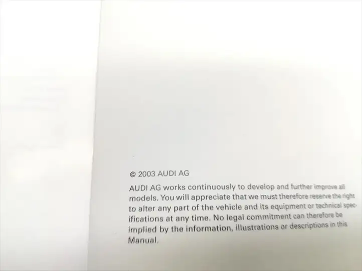 Audi A6 S6 C5 4B (2001 - 2004) Сервисная книжка — фото 3