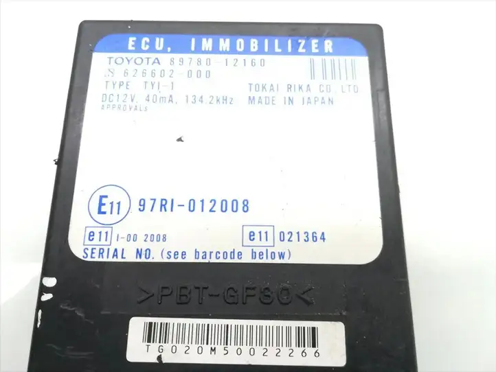 Toyota Corolla E120 E130 (2004 - 2007) 89780-12160 Блок иммобилайзера — фото 5