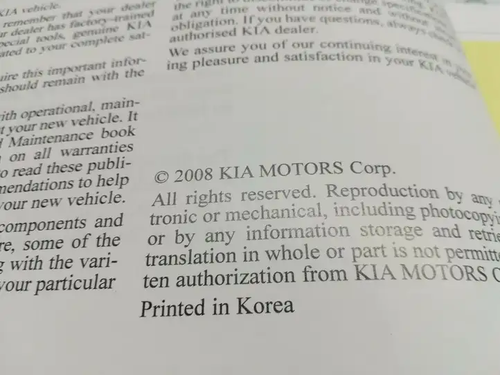 Kia Carens II (2006 - 2012) Сервисная книжка — фото 3