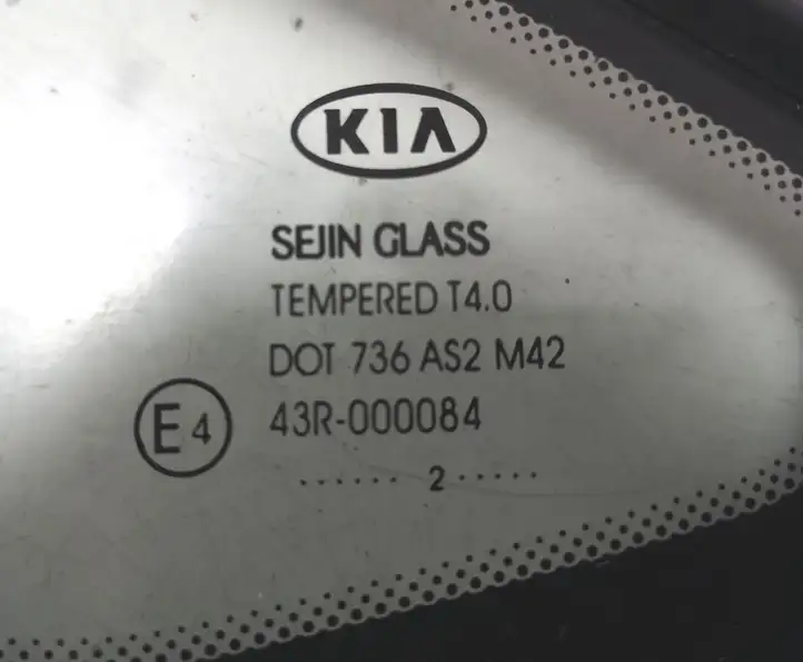 Kia Ceed (2012 - 2015) DOT736AS2M42 Треугольное стекло кузова — фото 2