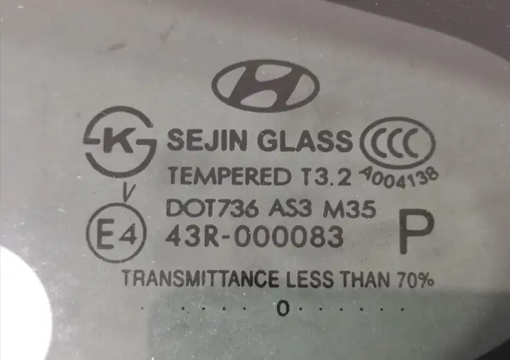 Hyundai ix35 (2009 - 2013) DOT736AS3M35 Заднее боковое стекло — фото 2