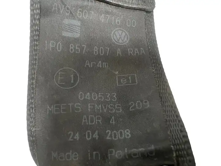 Seat Leon (1P) (2005 - 2012) 1P0857807A Центральный ремень безопасности — фото 9