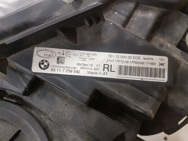 BMW 3 F30 F35 F31 (2012 - 2018) 7211200000 Передняя фара — фото 4