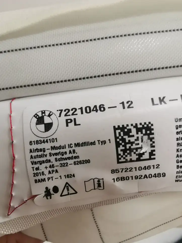 BMW 1 F20 F21 (2011 - 2019) 7221046 Боковая подушка безопасности шторка — фото 3