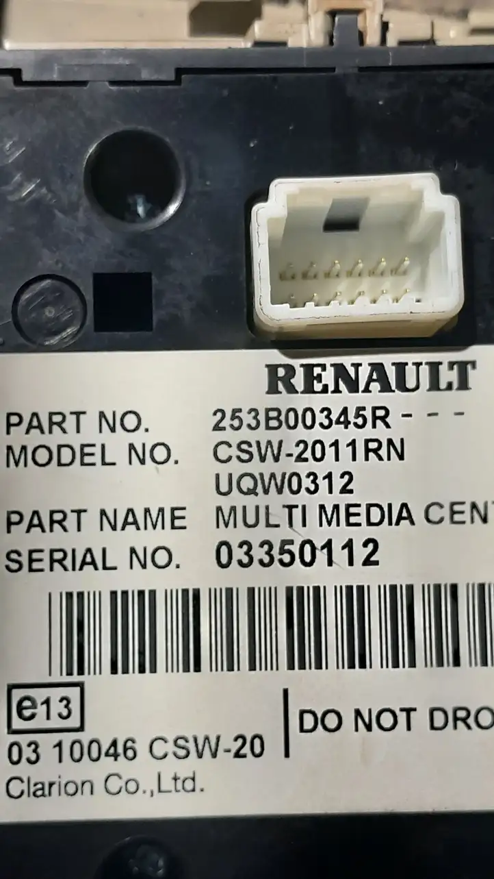 Renault Scenic III - Grand scenic III (2009 - 2016) 253B00345R Контроллер мультимедийной системы — фото 2