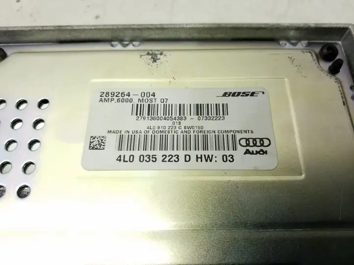 Audi Q7 4L (2005 - 2009) 4L0035223D Усилитель звука — фото 7