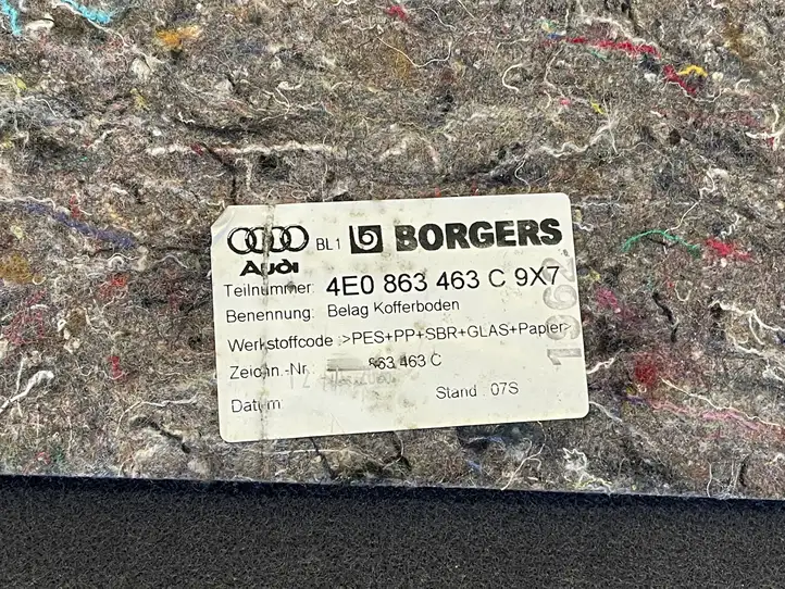 Audi A8 S8 D3 4E (2005 - 2007) 4E0863463 Пол багажника — фото 2
