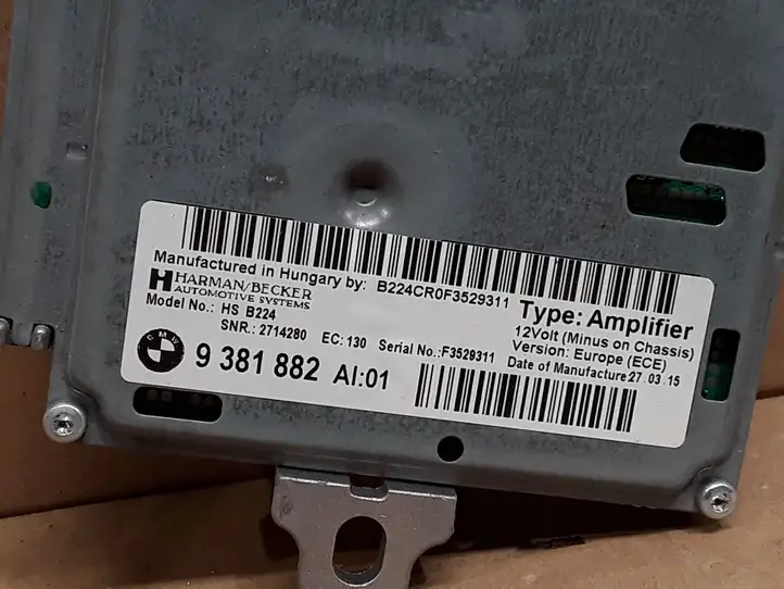 BMW 3 F30 F35 F31 (2012 - 2018) 9381882 Усилитель звука — фото 3