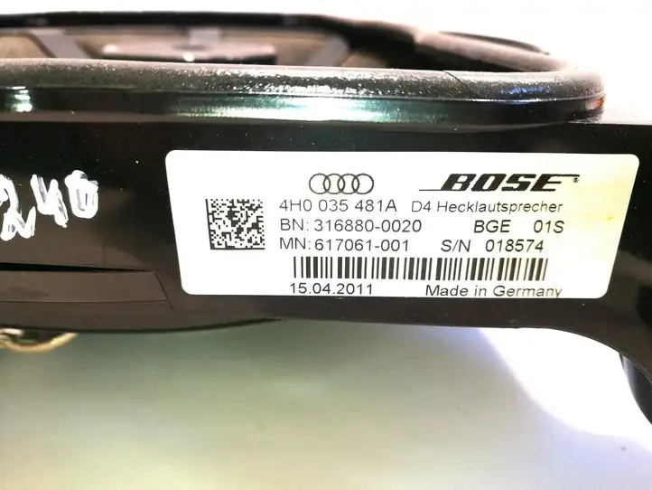 Audi A8 S8 D4 4H (2010 - 2014) 4H0035481A Динамики задней полки — фото 2
