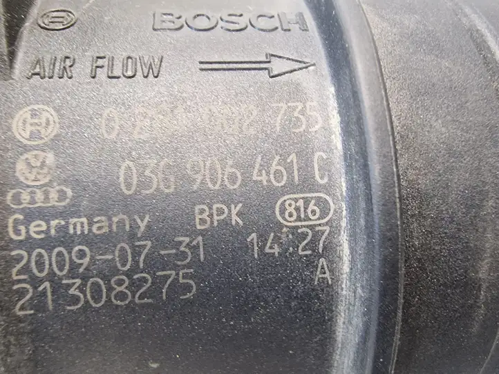 Volkswagen PASSAT B6 (2005 - 2010) 03G906461C Датчик массового расхода воздуха — фото 3