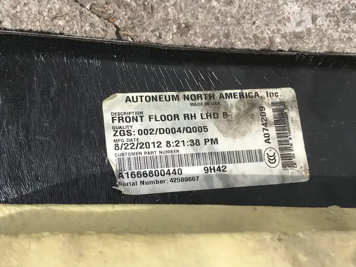 Mercedes-Benz GL X166 (2013 - 2019) A1666800440 Задний коврик салона — фото 7