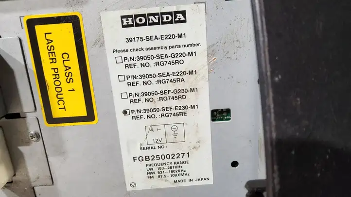 Honda Accord (2003 - 2007) 39175SEAE220M1 Магнитола / мультимедийная система — фото 7