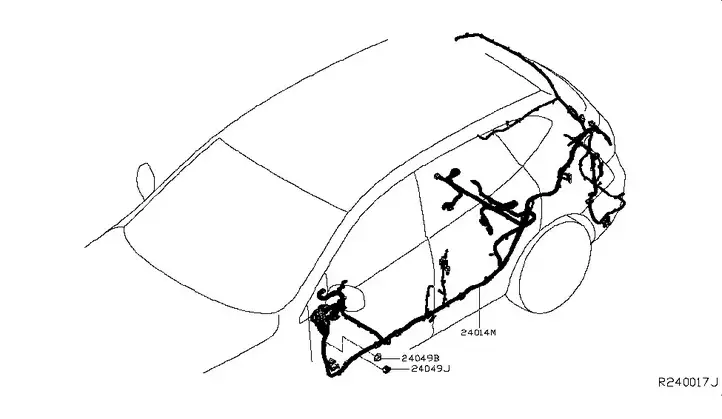 Nissan Rogue (2013 - 2016) 240174BA0B Левый жгут проводов салона — фото 5
