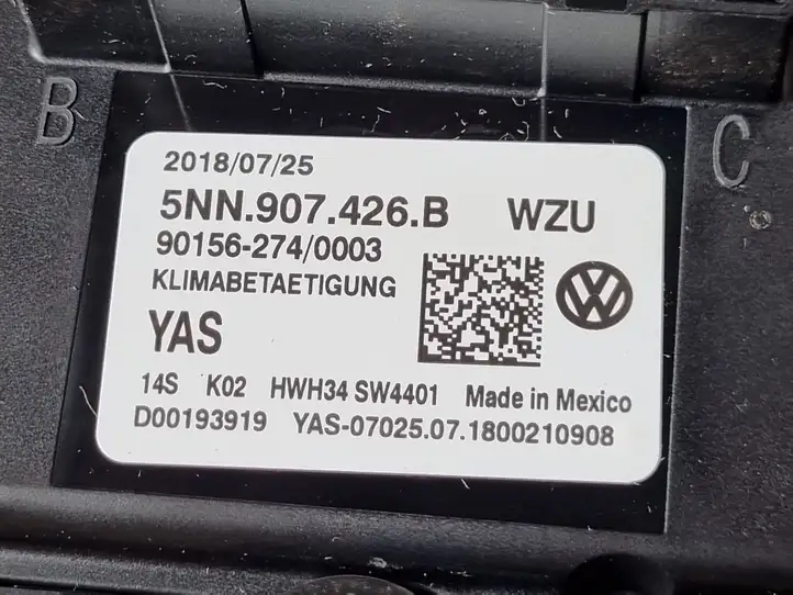 Volkswagen Tiguan Allspace (2017 - ) 5NN907426B Блок управления климат-контролем — фото 5