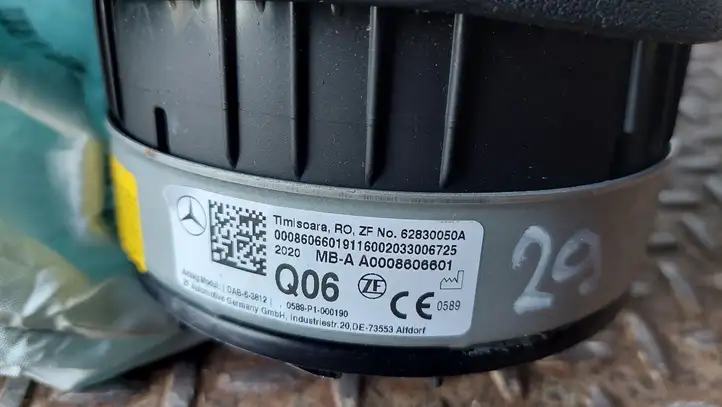 Mercedes-Benz A W177 (2018 - ) A0008606601 Подушка безопасности руля — фото 5