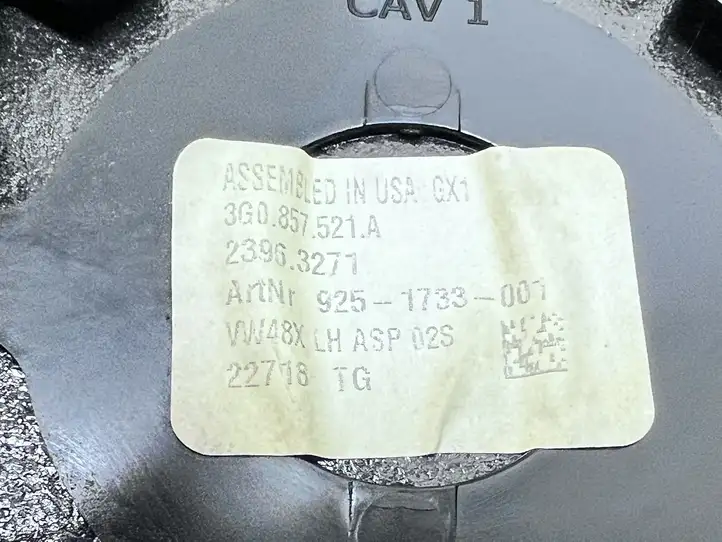 Volkswagen PASSAT B8 (2015 - ) 3G0857521A Элементы бокового зеркала — фото 2