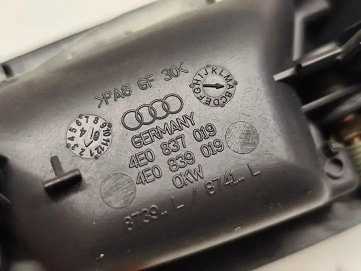 Audi A8 S8 D3 4E (2005 - 2007) 4E0837019 Внутренняя ручка двери — фото 4