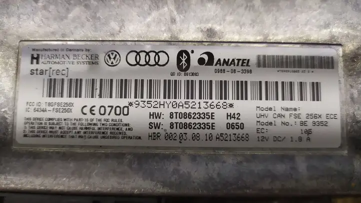 Audi A4 S4 B8 8K (2007 - 2011) 8T0862335E Bluetooth модуль — фото 2