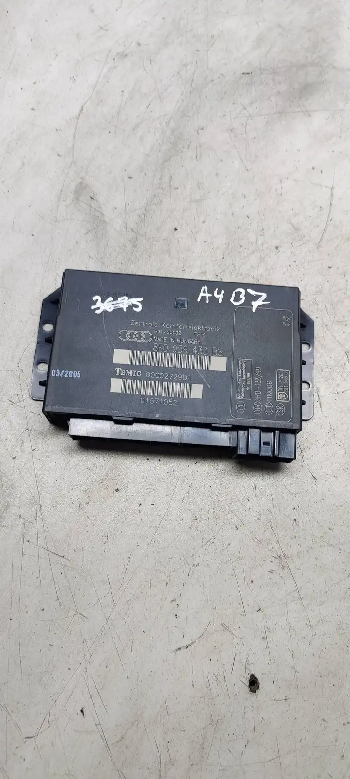 Audi A4 S4 B7 8E 8H (2004 - 2009) 8e0959433bs Модуль комфорта — фото 1