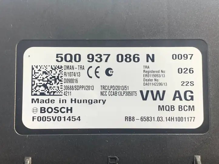 Skoda Octavia Mk3 (5E) (2013 - 2019) 5Q0937086N Модуль комфорта — фото 2